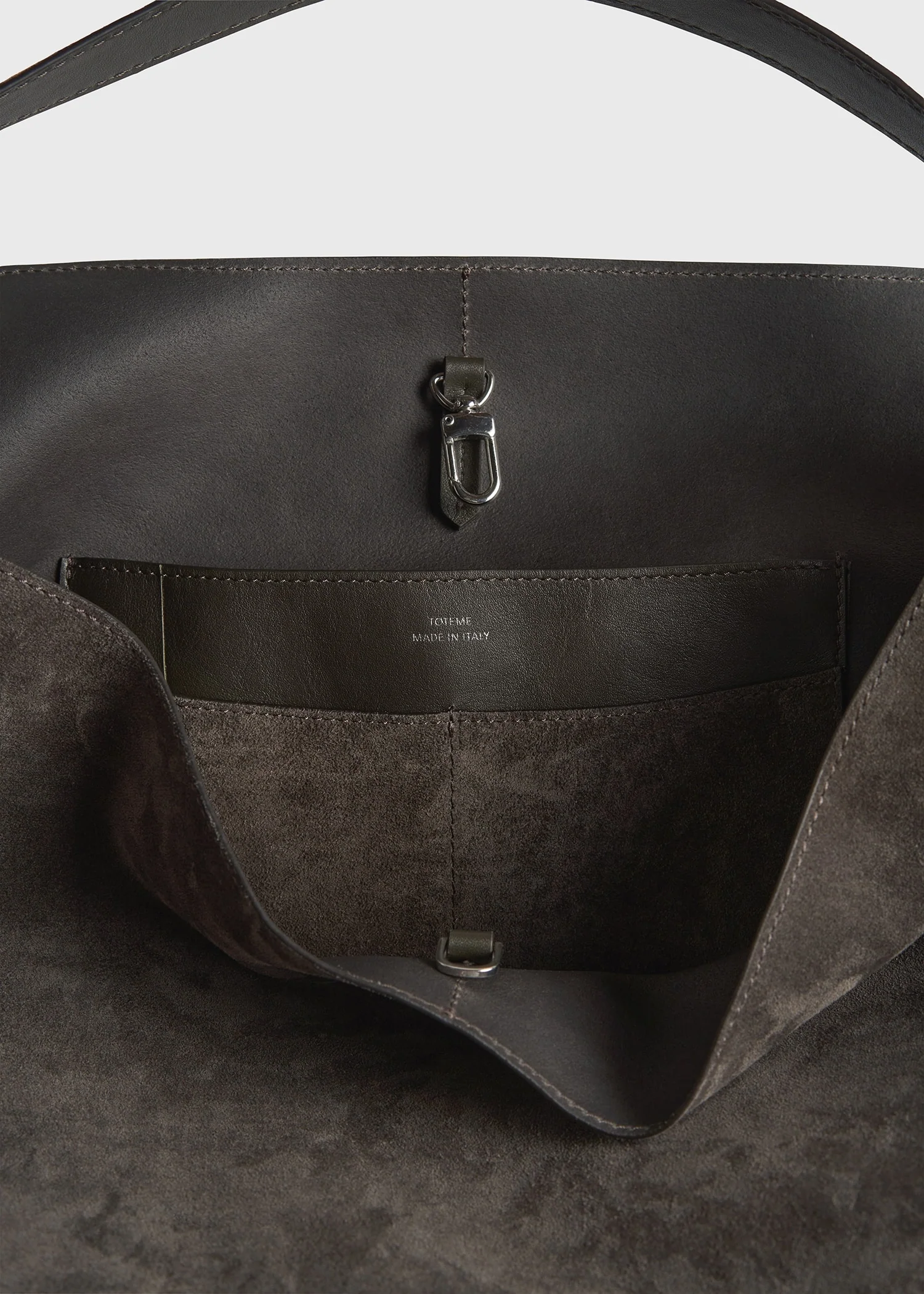 Belted suede tote granite - Image 6