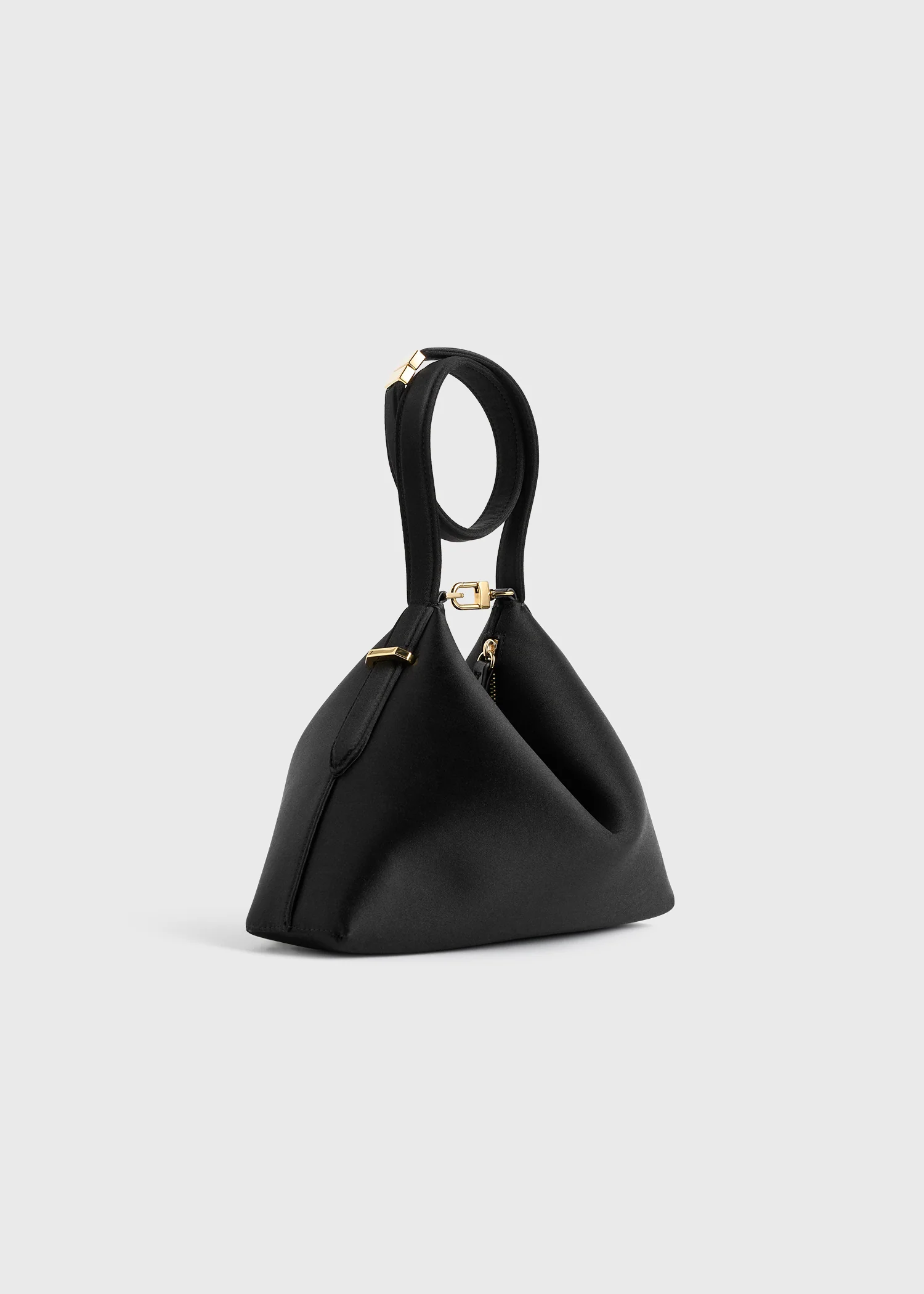 Bevel satin wristlet black - Image 4