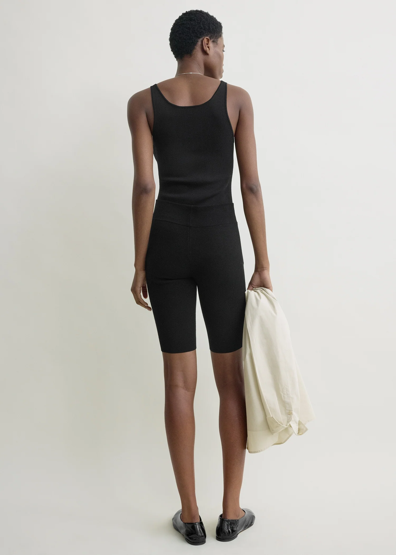 Capri knit shorts black - Image 3