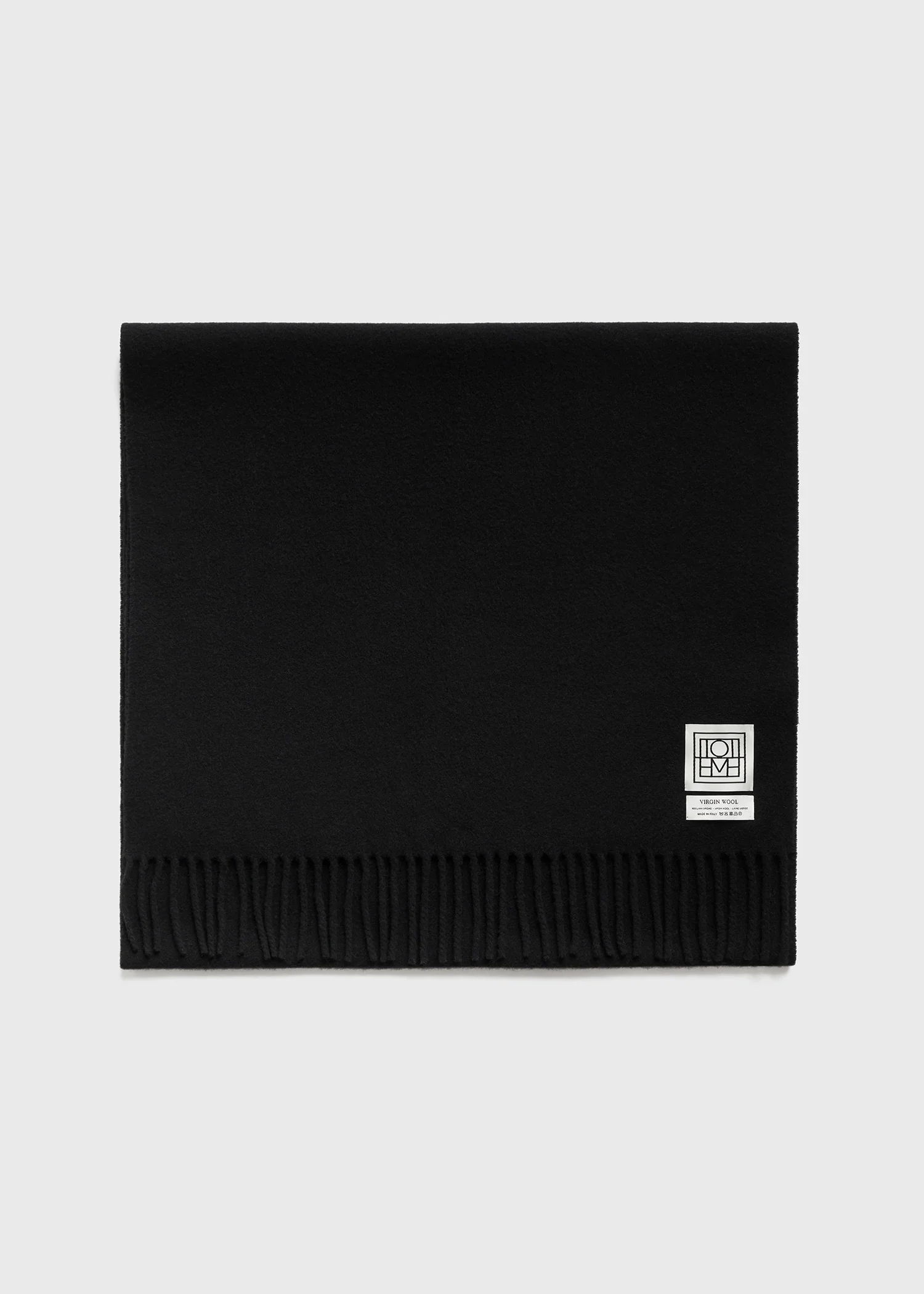 Classic wool scarf black - Image 7