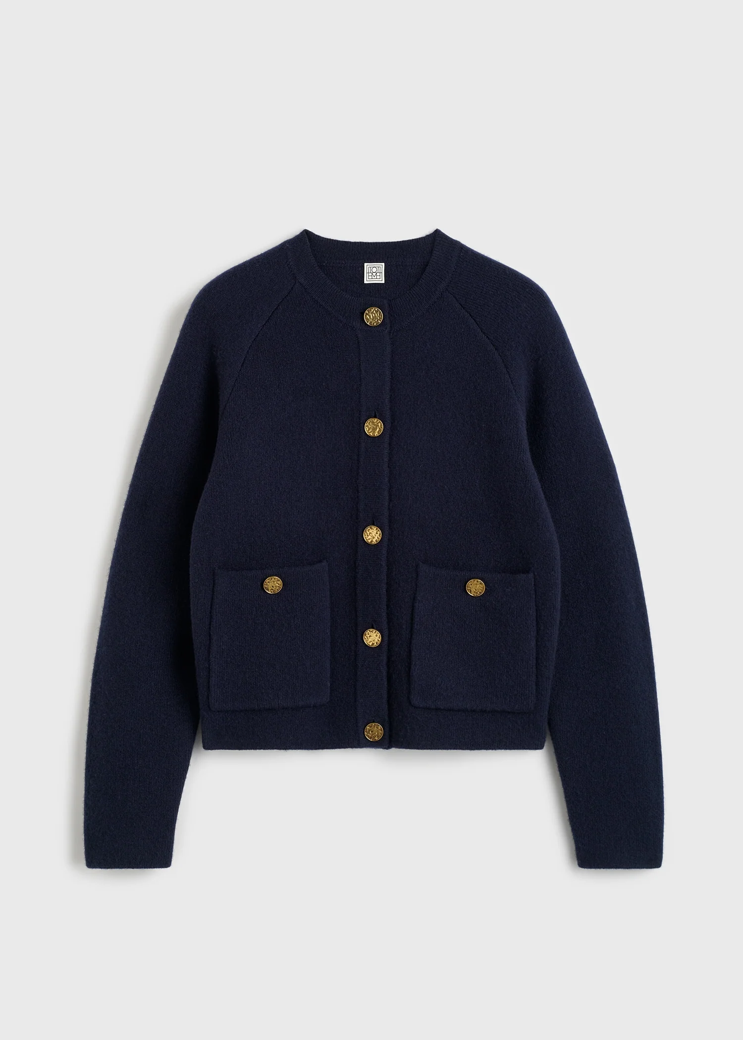 Hammered button cardigan navy - Image 5