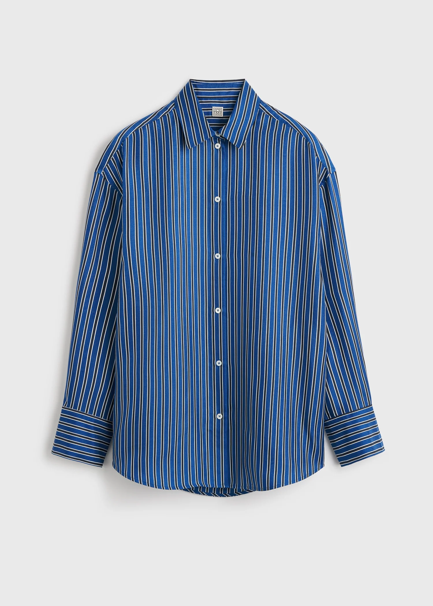 Oversized striped shirt blue/navy - Image 6