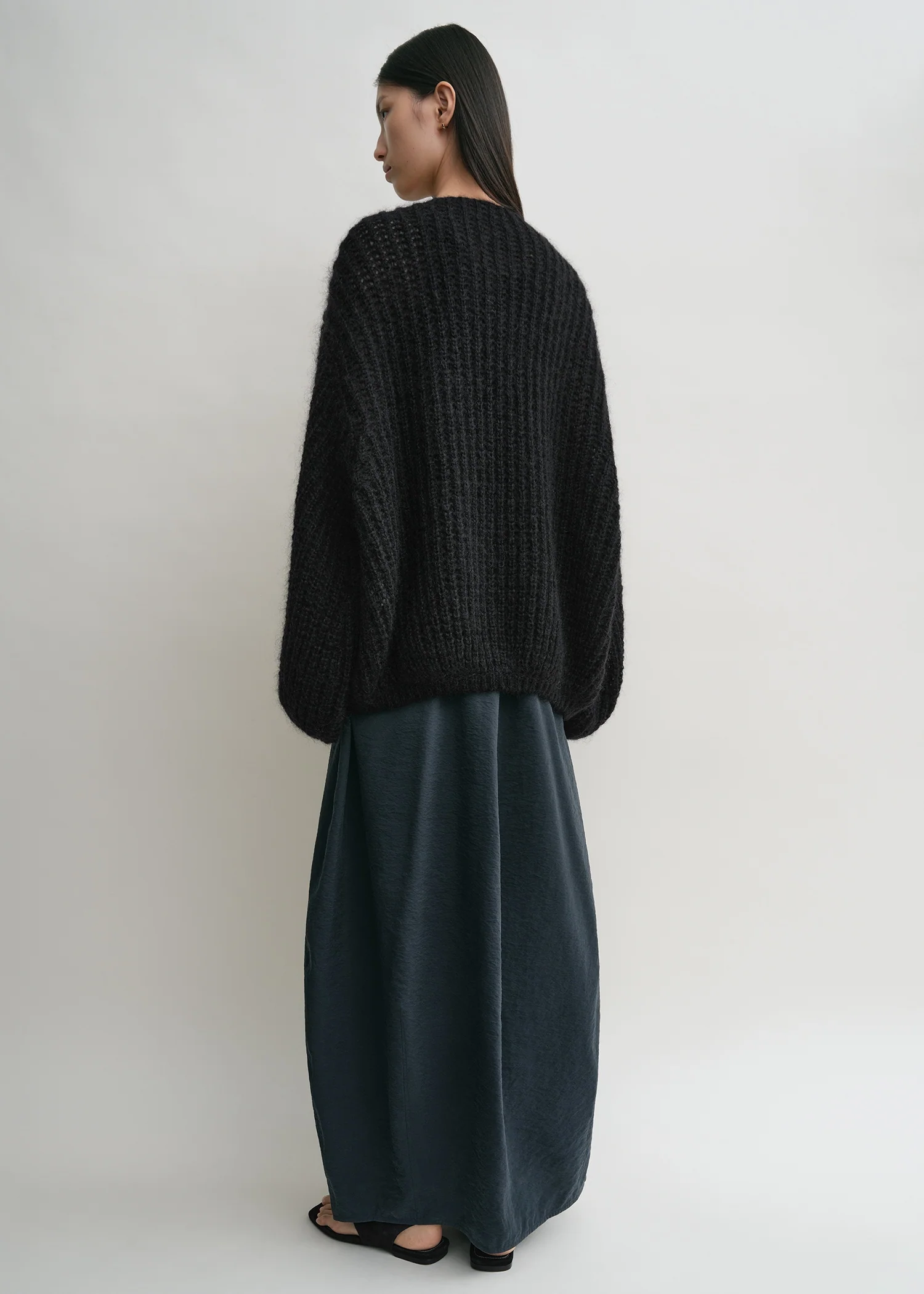 Puffed cardigan black - Image 3