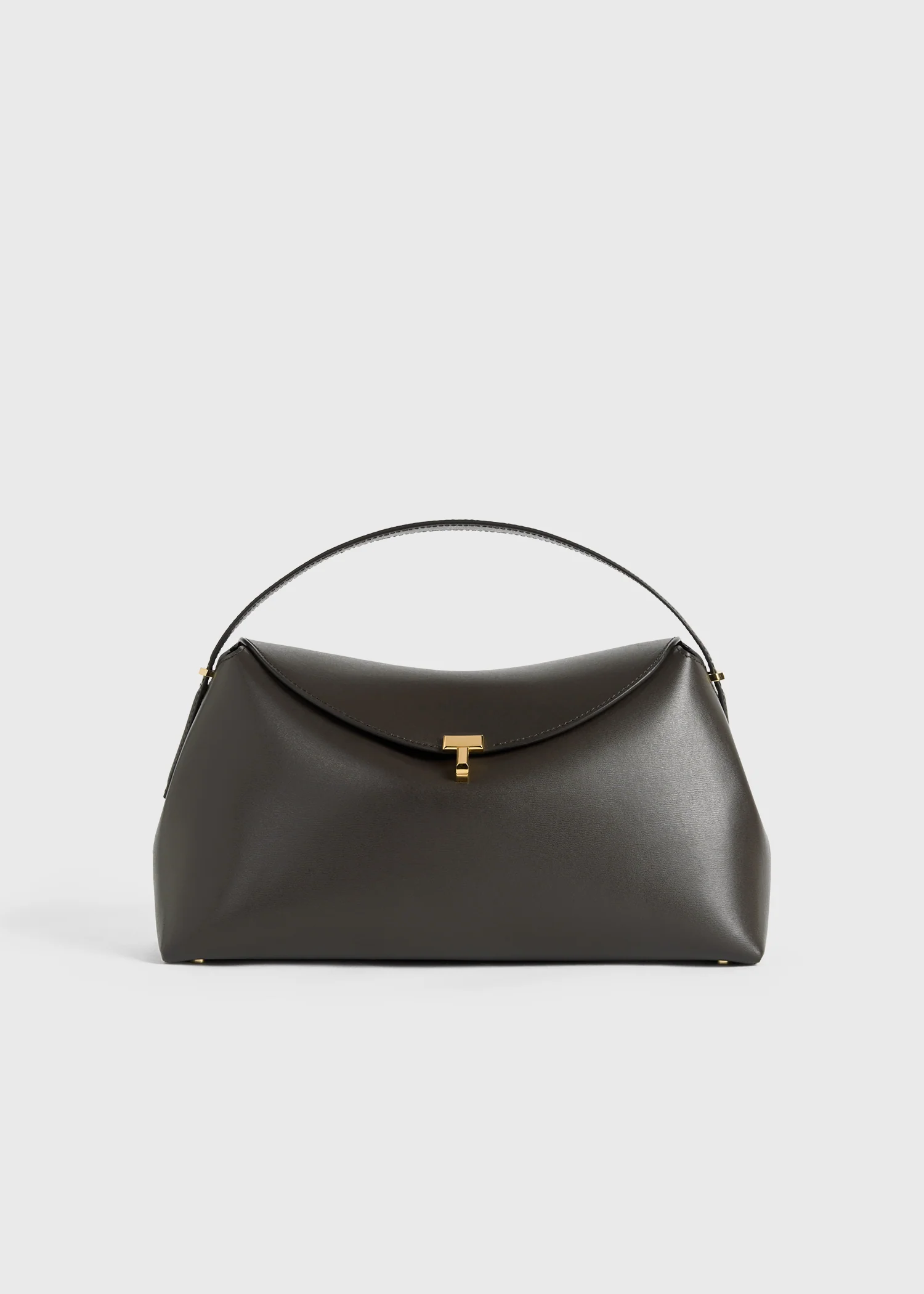 T-lock leather top handle bark - Image 9