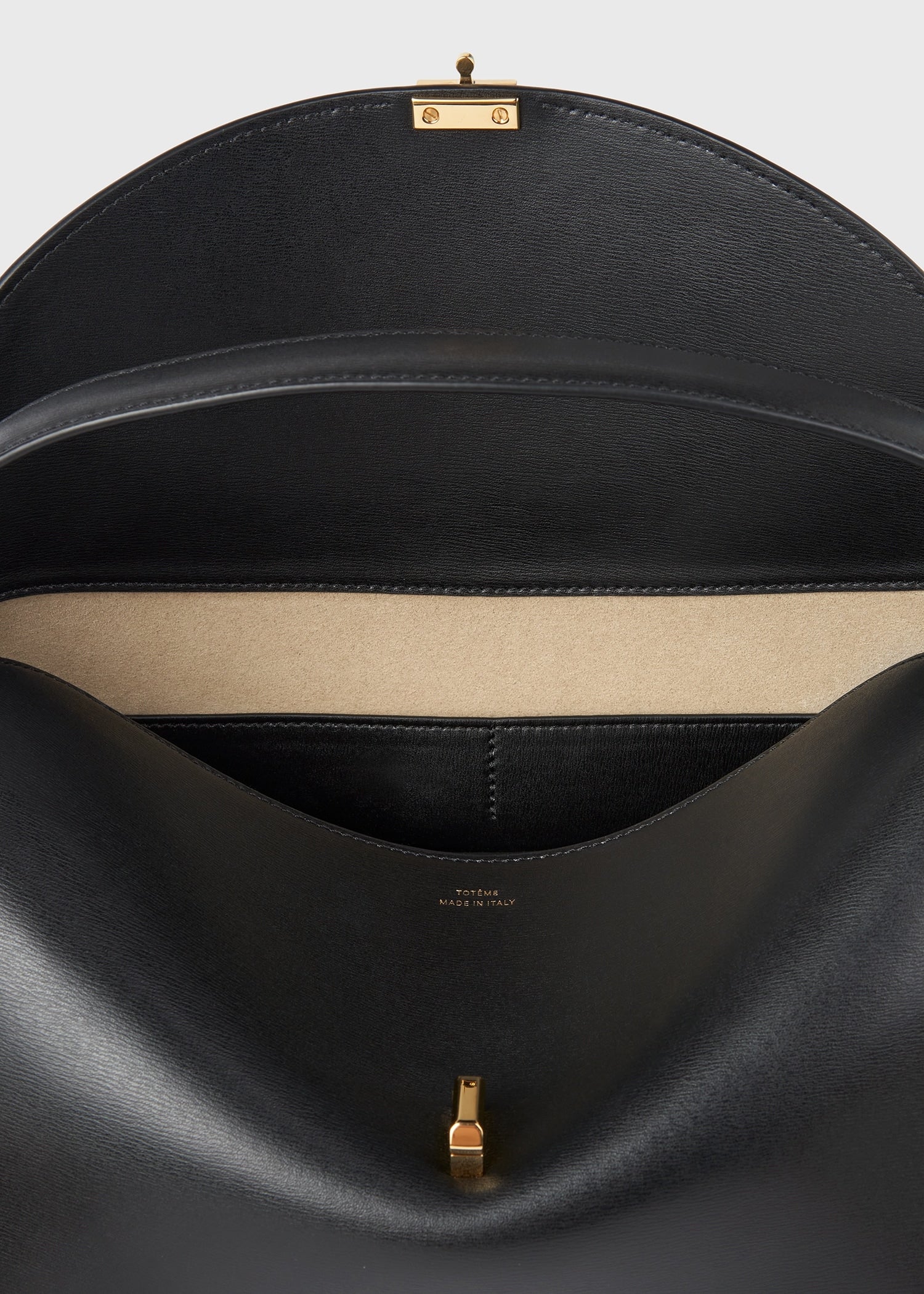 T-lock leather top handle black - Image 7