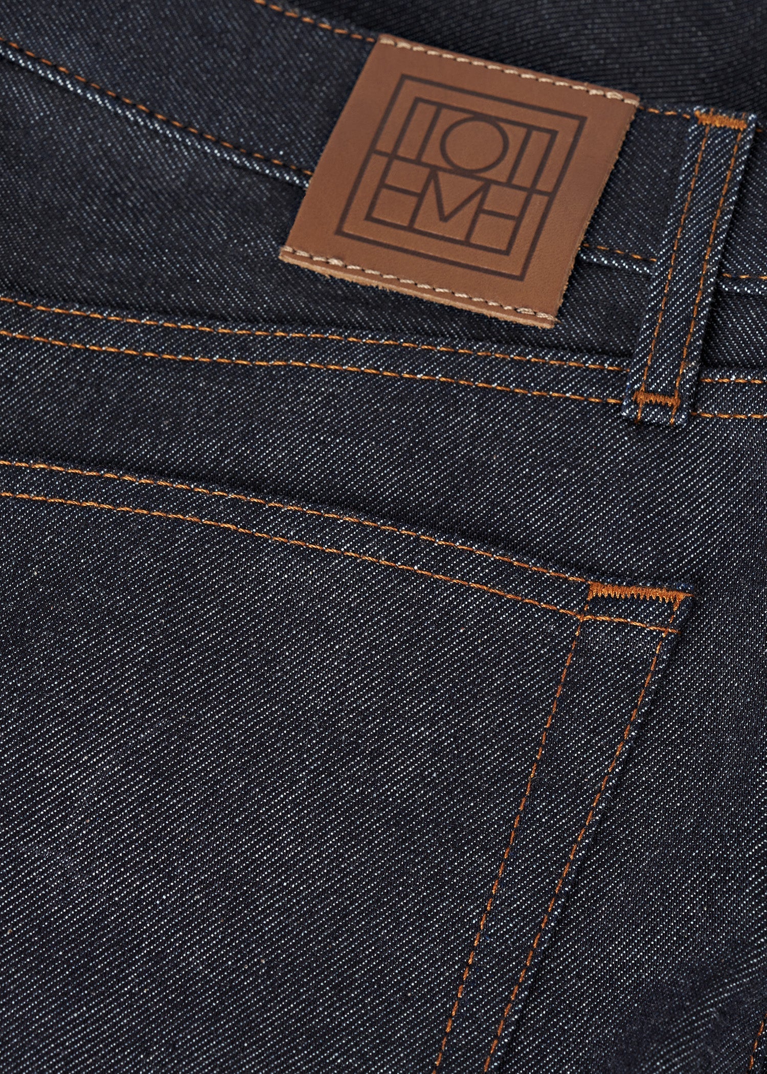 Twisted seam denim full length raw blue - Image 5